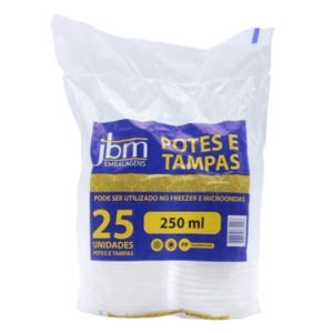 KIT POTE TAMPA "PP" 250ML CX 20X25