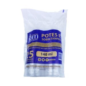 KIT POTE TAMPA "PP" 140ML CX 50X25