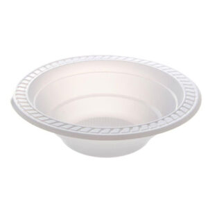 Prato plástico 15cm fundo branco