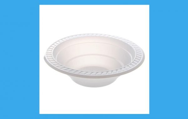 Prato plástico 15cm fundo branco