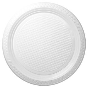 Prato plástico 18cm raso branco