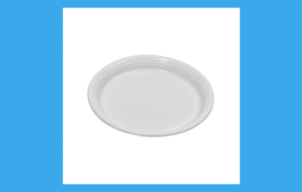 Prato plástico 21cm branco 50x10