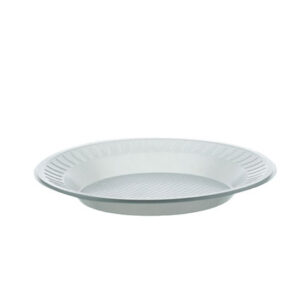 Prato plástico 21cm fundo branco 50x10