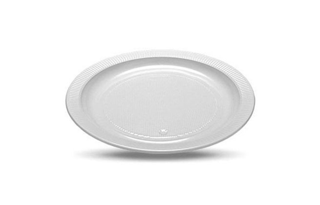 PRATO DE ISOPOR 26CM RASO 20x1