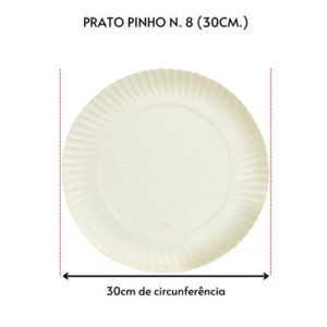 Prato papelão pinho natural Nº 08