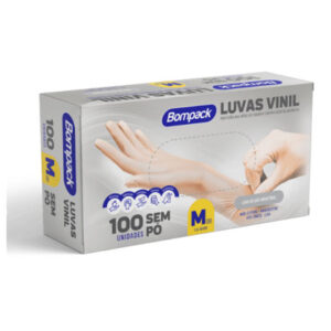 LUVAS DE VINIL BOMPACK M 100X1 S/PÓ