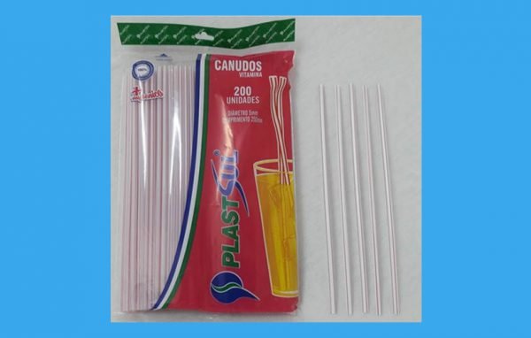 Canudo longo sachê 5mm granel 3000x1 vermelho