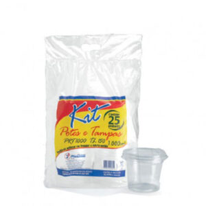 KIT POTE TAMPA "PP" 1000ML CX 12X25