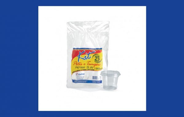 KIT POTE TAMPA "PP" 1000ML CX 12X25