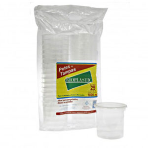 KIT POTE TAMPA "PP" 1800ML CX 8X25
