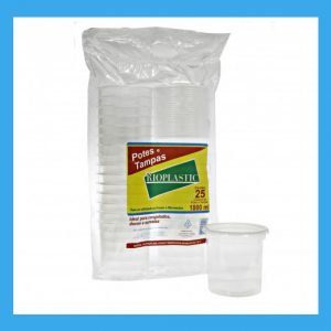 KIT POTE TAMPA "PP" 1800ML CX 8X25