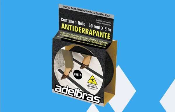 Fita anti derrapante 50mmx5m preta adelbras