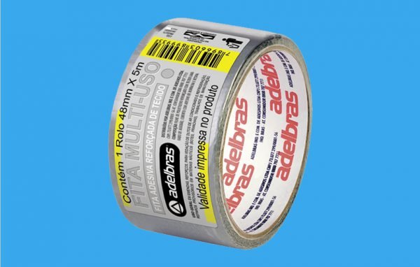 Fita multiuso tipo silver tape prata 48mmx5m adelbras