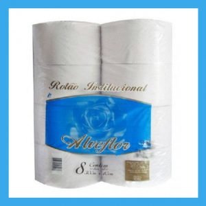 PAPEL HIGIENICO ROLAO 100%CELULOSE 6x8x300