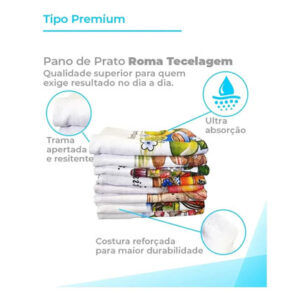 PANO DE PRATO BAINHA ROMA PB 43X75CM FD 12X1