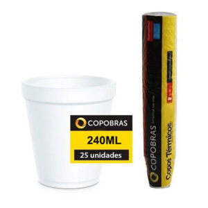 COPO DE ISOPOR 240ML COPOBRAS 25X1