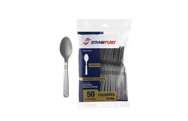 COLHER FORTE PRATA 50UN