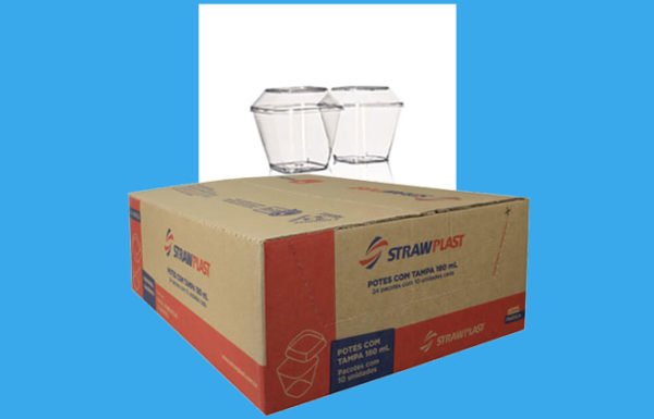 KIT POTE/TAMPA 180ML CRISTAL 10x1