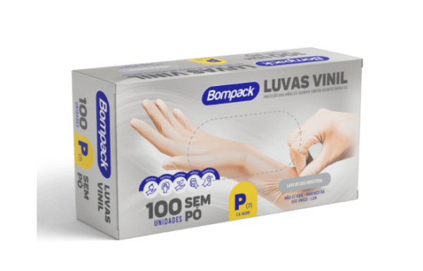LUVA DE VINIL VABENE P 100X1 S/PÓ