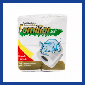 PAPEL HIGIENICO FOLHA SIMPLES FAMILIAR 16x04x30