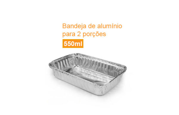 BANDEJA DE ALUMINIO 2P 500ML 100X1